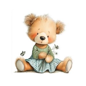 6pc Teddy Bear Prints